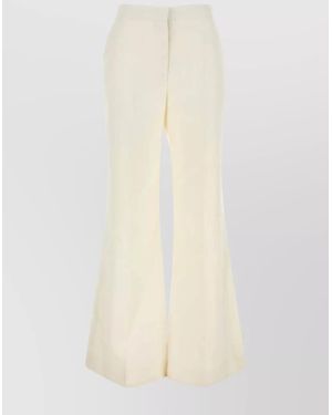 Givenchy Linen Wide-Leg Trousers - White