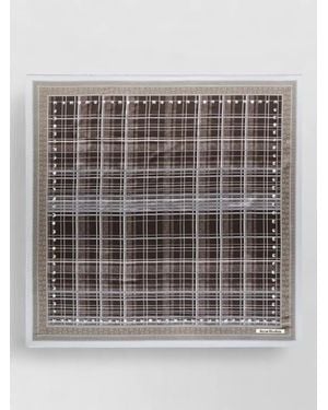 Acne Studios Square Scarf Lightweight Fabric Patterned Hem - Gray