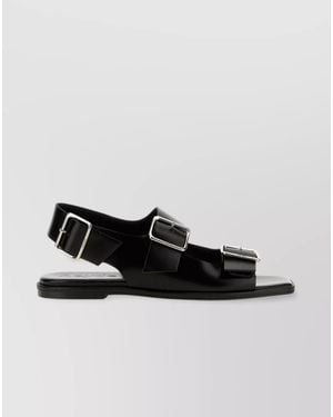Aeyde Leather Sandals - Metallic