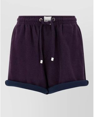The Attico Cotton Knee-Length Shorts - Blue