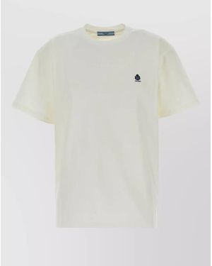 Prada Cotton Crew Neck Short Sleeve T-Shirt - White