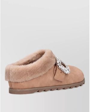 Roger Vivier Leather Mules - Pink