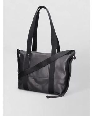 Rick Owens Tote Bag Suitcase Top Handles Shoulder Strap - Black