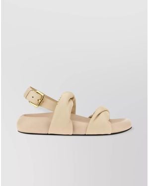 Marni Padded Strap Flat Sole Sandal - Natural