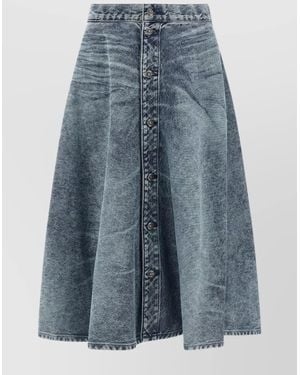 DIESEL Back Patch Detail Skirt With Belt Loops - Blue