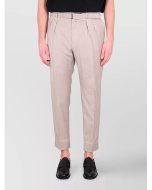 Brioni Cuffed Hem Pleated Front Pants - Pink
