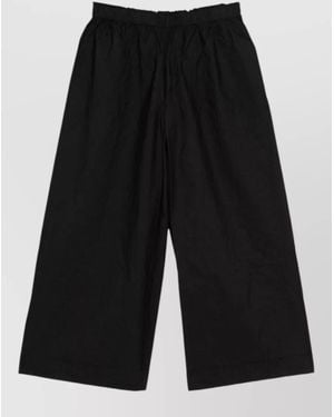 Daniela Gregis Crinkled Wide-Leg Trousers - Black