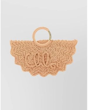 Chloé Small Crochet Handbag Top Handle - White