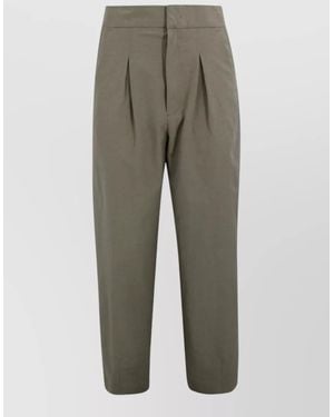 Soeur Cropped Loose-Fit Pants - Gray