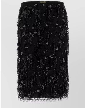Gucci Lace Fitted Skirt - Black