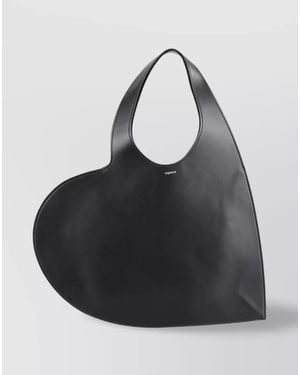 Coperni Heart Leather Tote Bag - Black