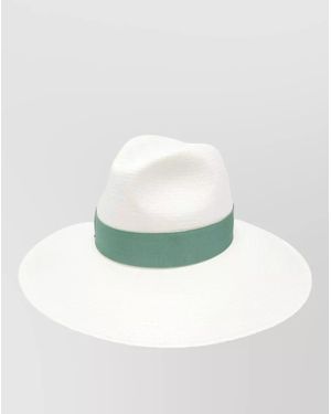 Borsalino Sophie Straw Hat Ribbon Band Bow - Multicolor