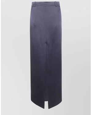 Tom Ford Satin Straight Skirt - Blue