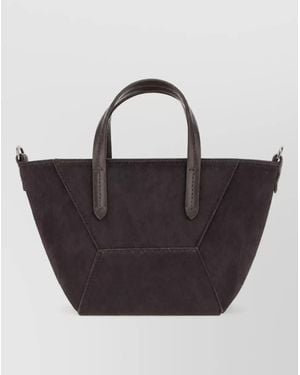 Brunello Cucinelli Monili Leather Tote Bag - Blue