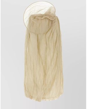 Magda Butrym Flowing Silhouette Layered Sheer Skirt - Natural