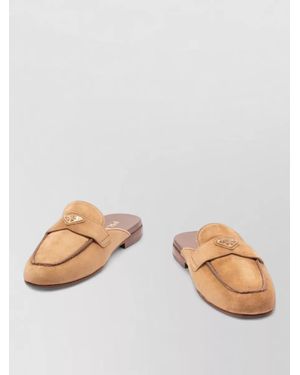 Prada Loafers Round Toe Silk Nylon Suede - Multicolour