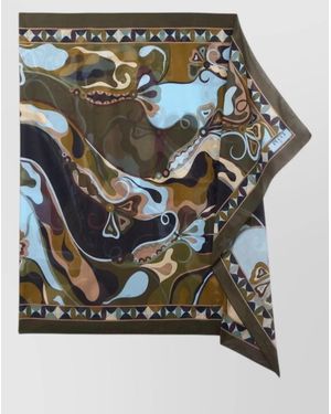 PUCCI Cotton Sarong Featuring All Over Print - Grey