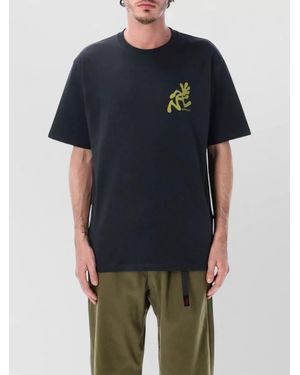 Gramicci Running Back Graphic Cotton T Shirt - Blue