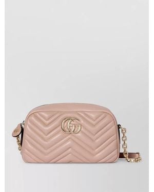 Gucci Gg Marmont Small Leather Cross-Body Bag - Pink