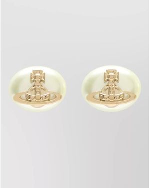 Vivienne Westwood Lavinia Metal Stud Earrings Twin Set - Metallic