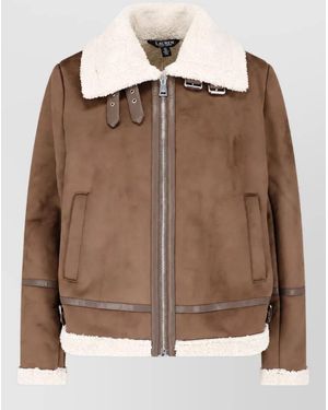 Ralph Lauren Faux Fur Coat - Brown