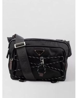 Prada Belt Bag Marsupi Adjustable Strap Front Pocket - Black