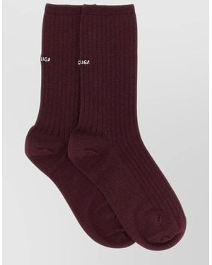 Balenciaga Ribbed Tights - Purple
