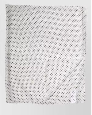 Dolce & Gabbana Polka Dot Polyester Rectangular Shawl Scarf - White