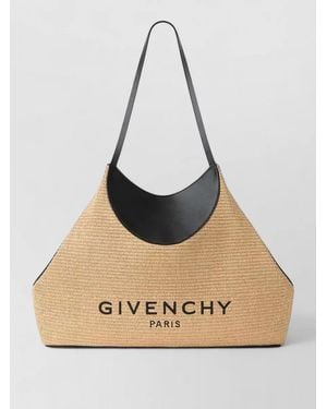 Givenchy Facet Medium Cabas Leather Tote Bag - Natural