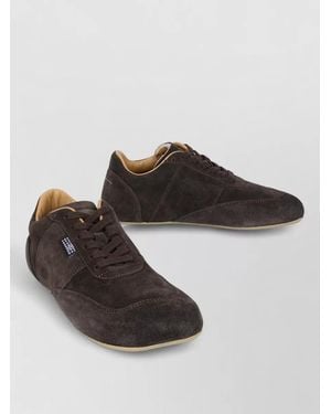 MM6 by Maison Margiela Suede Calfskin Lace-Up Shoes - Brown