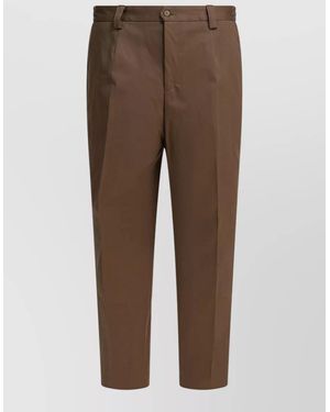 Briglia 1949 Tailored Trousers Belt Loops Pleats Back Pocket - Brown