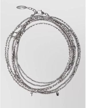 Brunello Cucinelli Bracelet Multi Strand Design Polished Finish Adjustable - Metallic