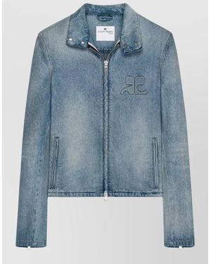 Courreges Cotton Blazer - Blue