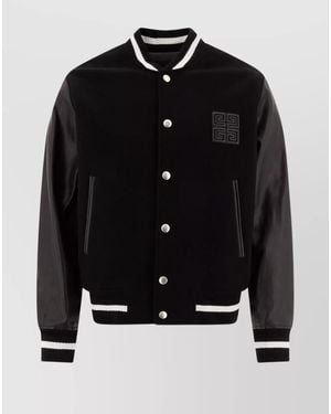 Givenchy Wool Varsity Bomber Jacket - Black