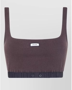 Entire studios Lounge Bra Square Neck Ribbed Hem - Purple
