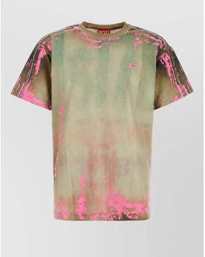 DIESEL Stretch Cotton T-Filmy T-Shirt - Green