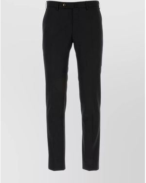 PT Torino Virgin Wool Slim-Fit Tailored Trousers - Black