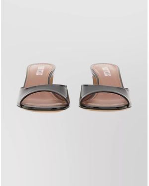 Paris Texas Modern Block Heel Open Toe Sandals - Multicolor