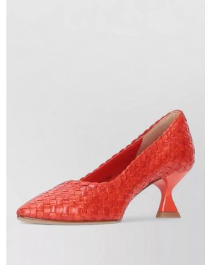 LA ROSE Leather Pumps - Red