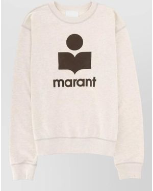 Isabel Marant Logo Print Crewneck Sweatshirt - Natural