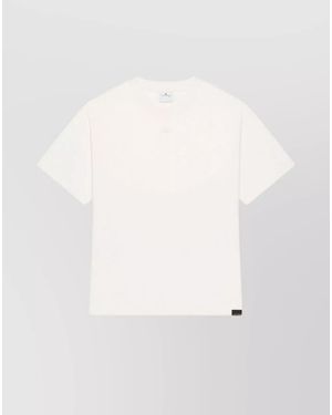 Courreges Cotton Crew Neck Short Sleeve T-Shirt - White