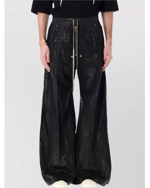 Rick Owens Geth Belas Wide Leg Pants - Black