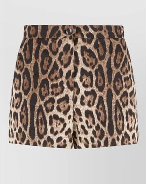 Dolce & Gabbana Leopard-Print Cotton Cropped Trousers - Multicolour