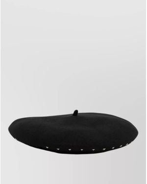 Emporio Armani Logo Basque Hat Round Crown Design - White