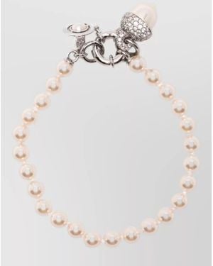 Vivienne Westwood Crystal-Embellished Faux-Pearl Bracelet - White