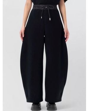 Sacai Technical Wide Leg Jogging Fleece Trousers - Blue