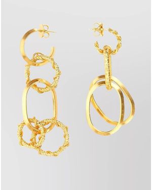 DSquared² Chain Link Drop Earrings - Metallic