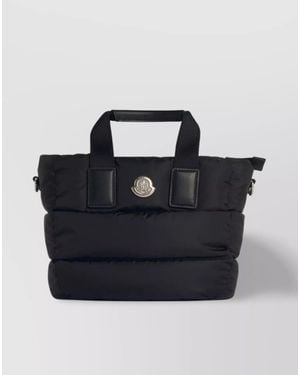 Moncler Caradoc Small Nylon Quilted Tote Bag - Blue