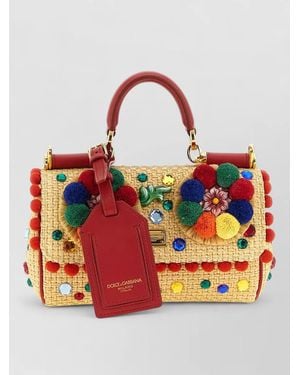 Dolce & Gabbana Sicily Mini Shoulder Bag Top Handle - Multicolor
