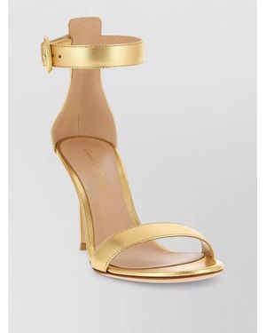 Gianvito Rossi Leather Portofino Sandals - Metallic